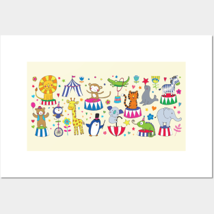 Circus Animals - Cute design by Cecca Designs Posters and Art